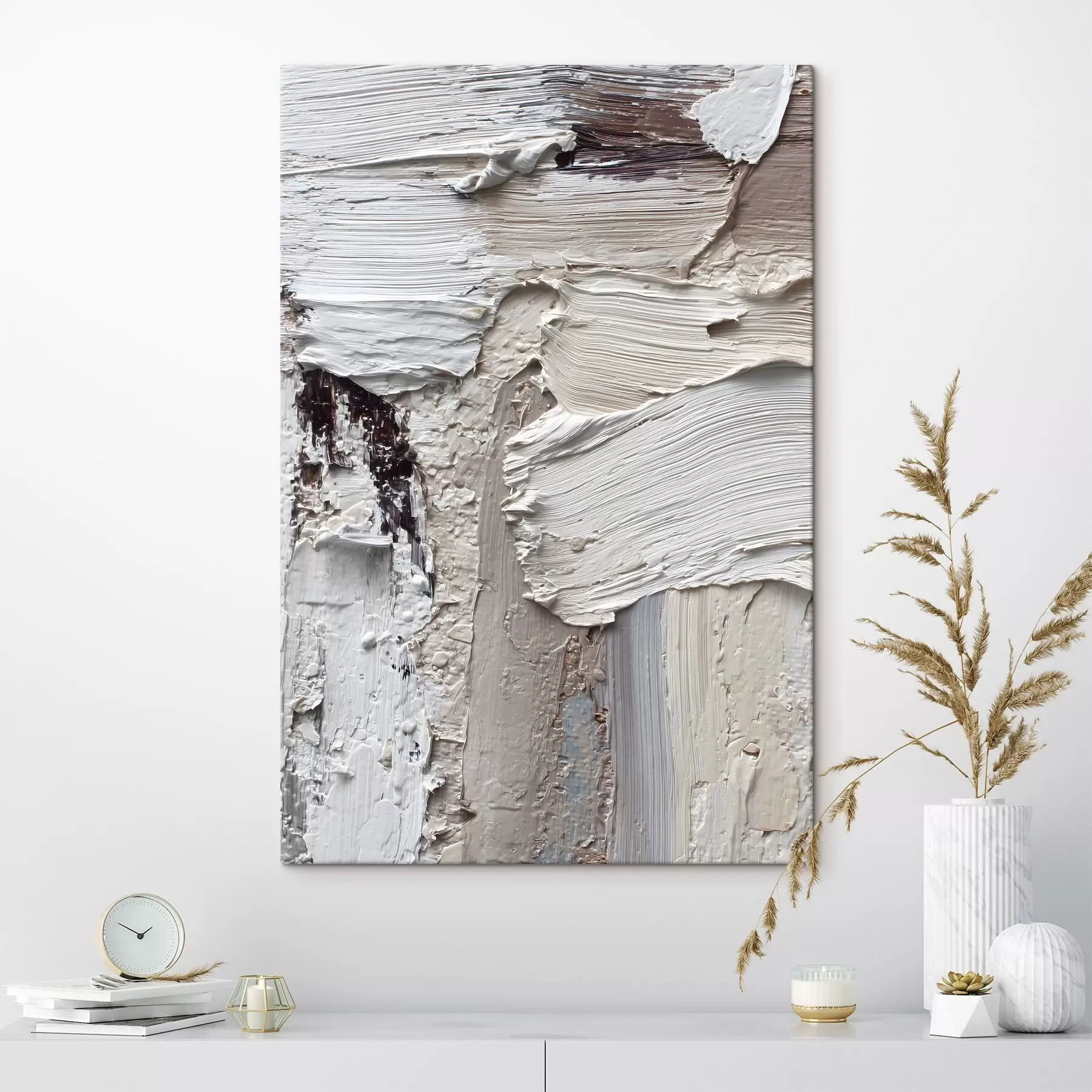 Tableau des traits abstraits et larges dans des tons pastel s48780