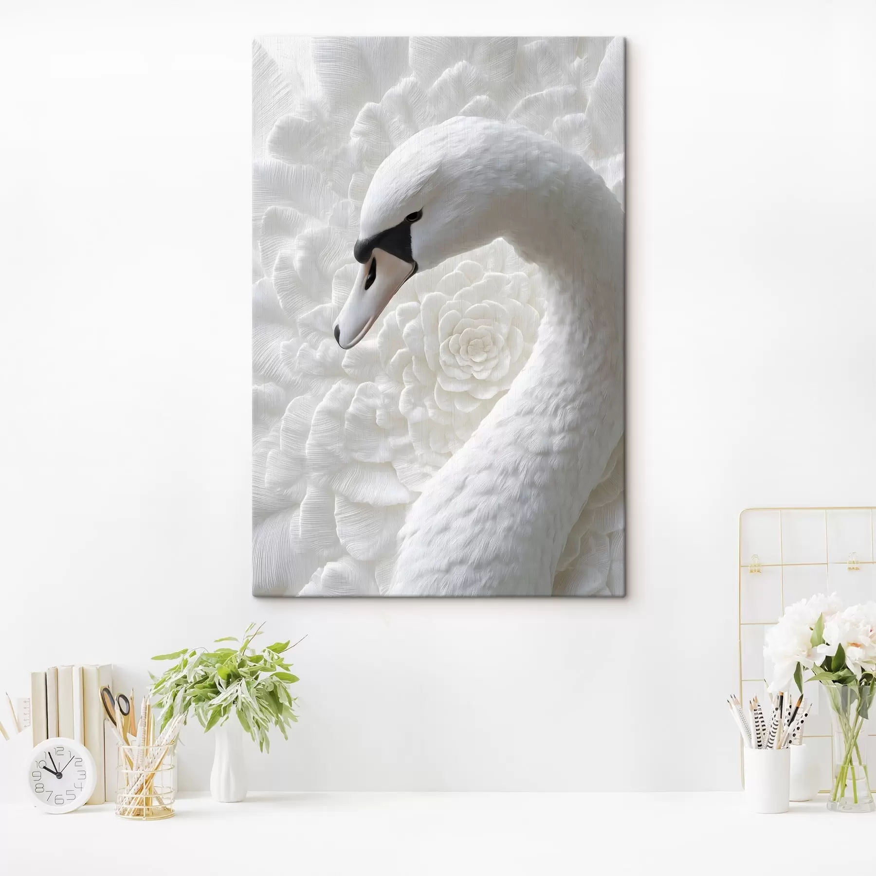 Tableau un cygne gracieux s48781