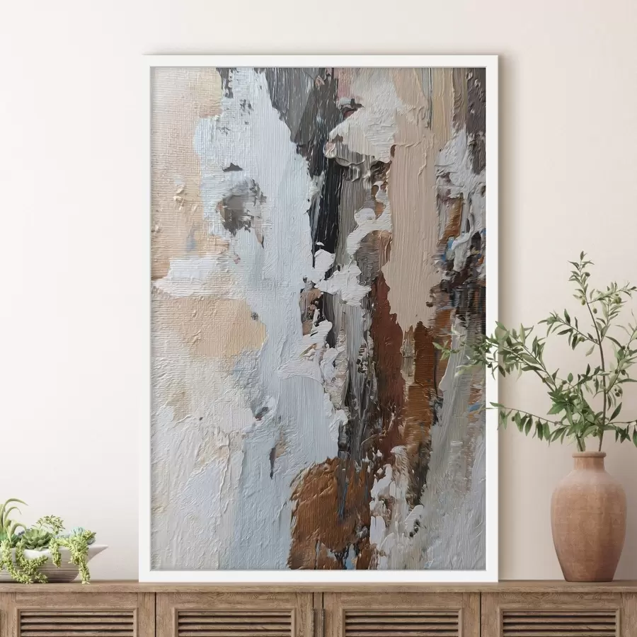 Papier peint abstraction expressive ; imitation de la peinture f48783