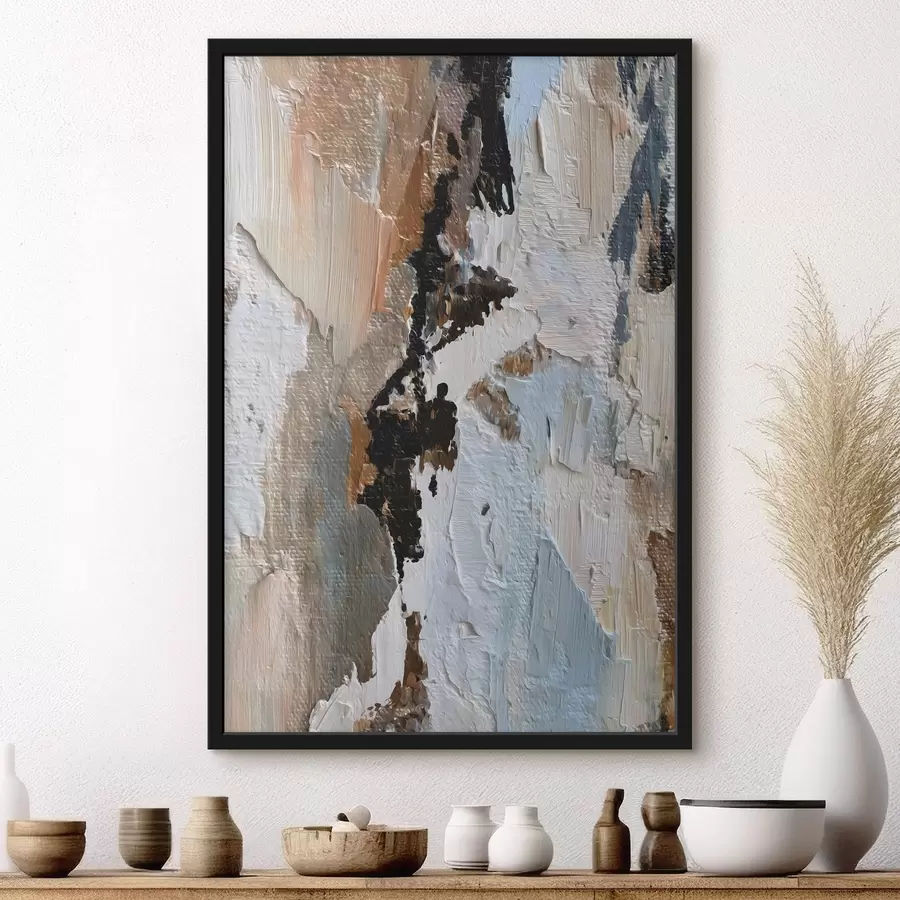 Papier peint abstraction expressive ; imitation de la peinture f48784