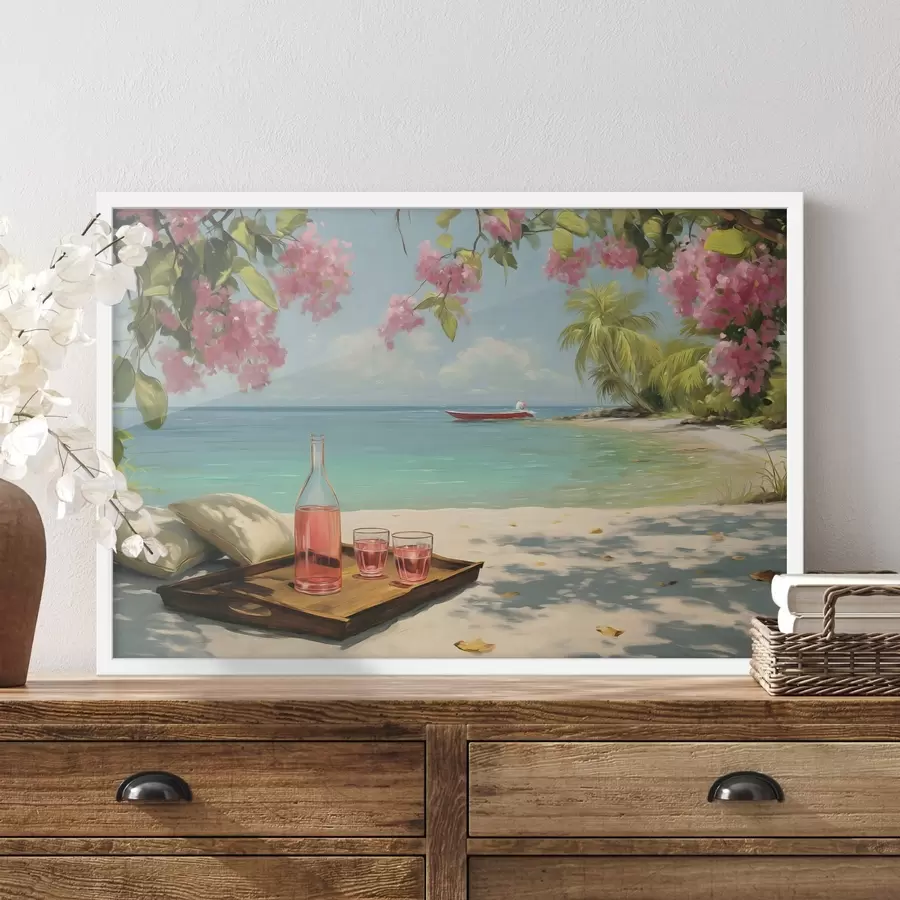 Papier peint une plage azur et de la sangria f48793