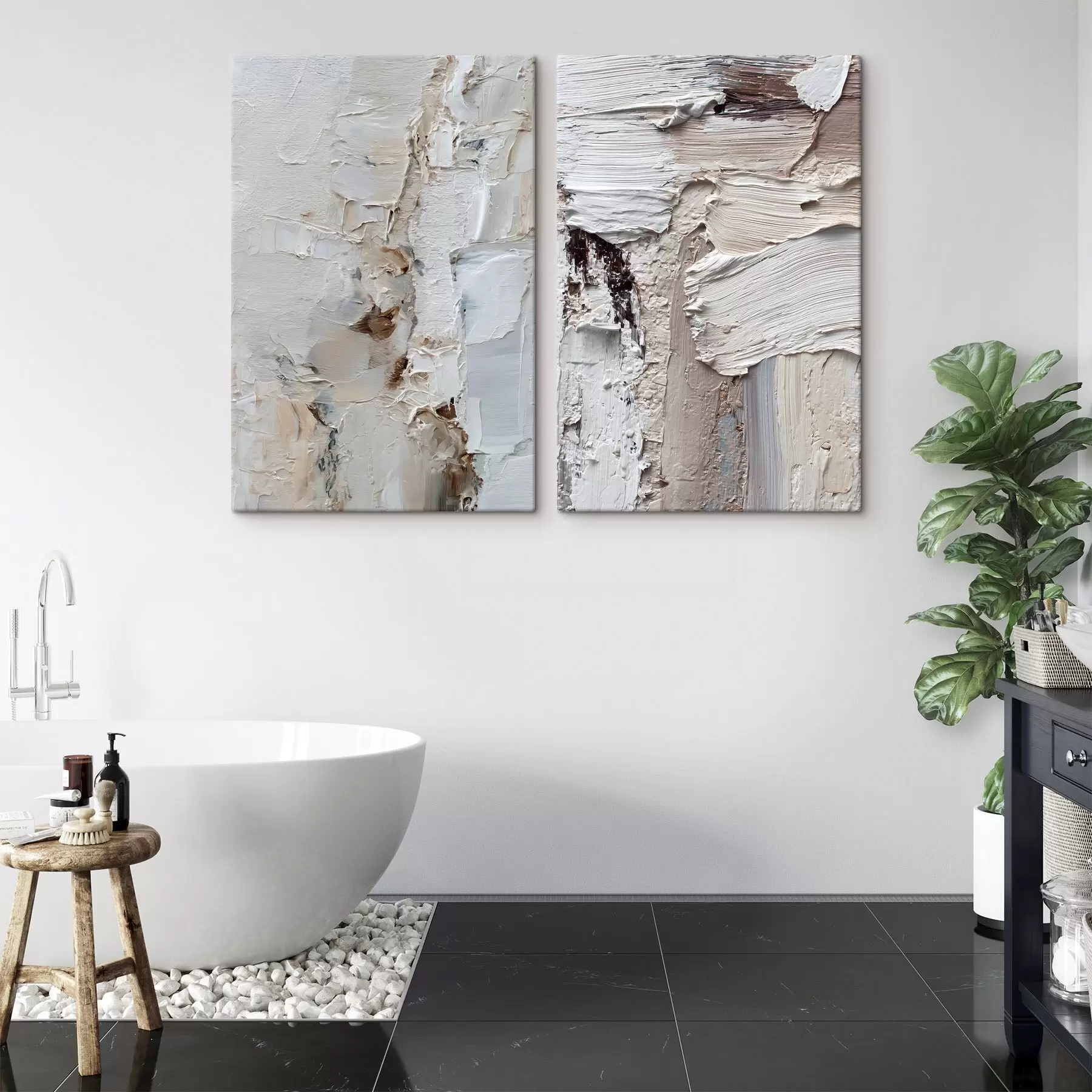 Tableau des traits abstraits et larges dans des tons pastel m30330