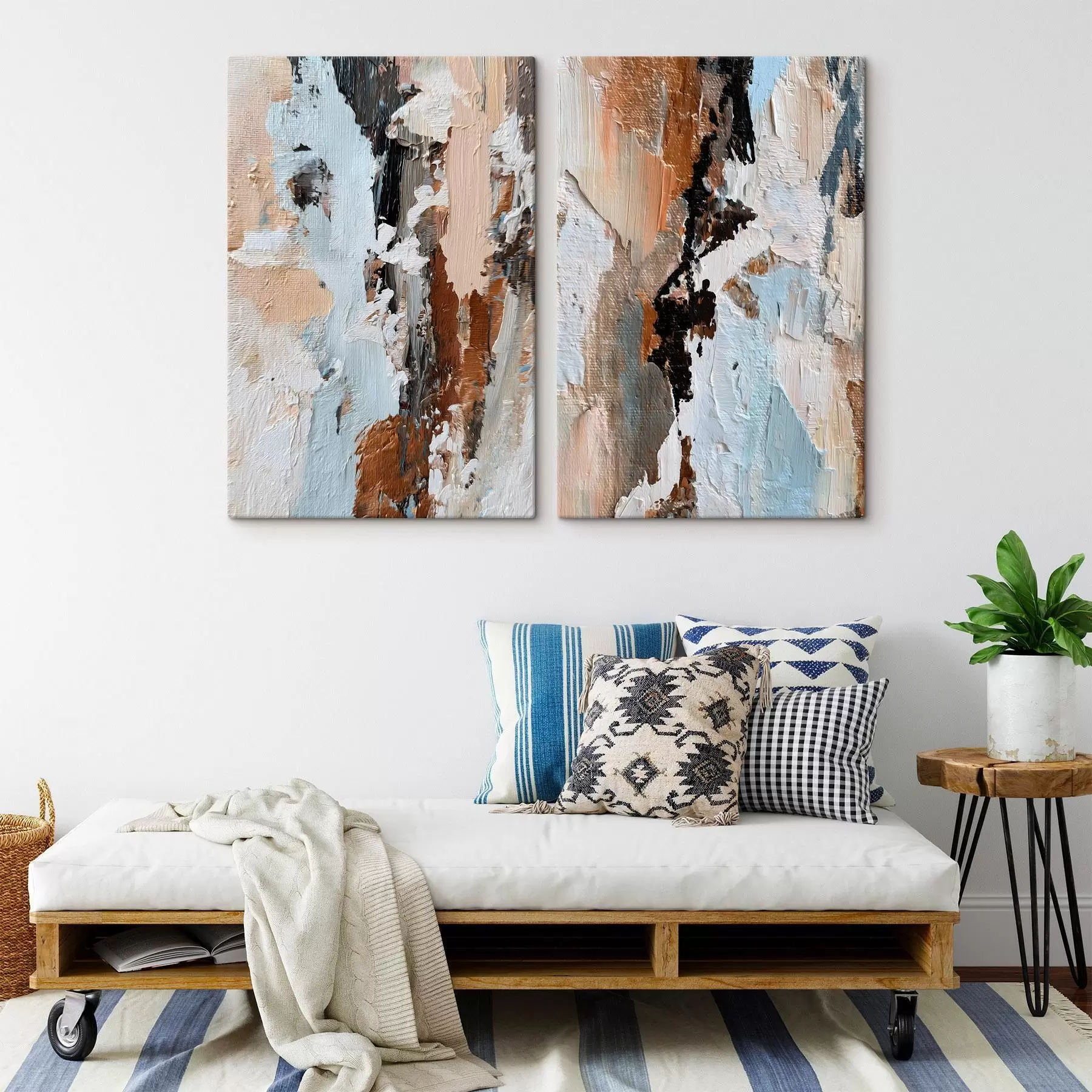 Tableau abstraction expressive ; imitation de la peinture m30332