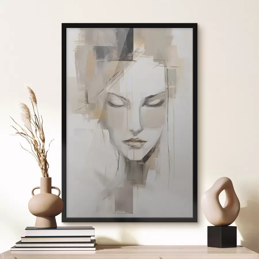 Papier peint Portrait féminin abstrait f48761