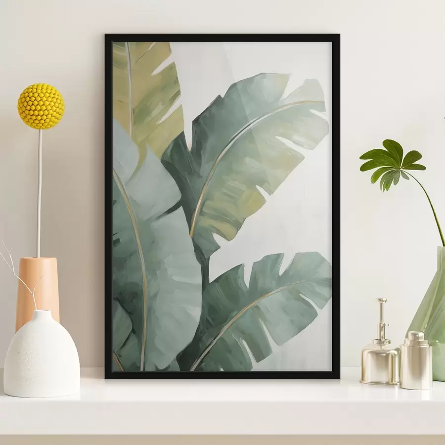 Papier peint Peinture imitant le feuillage f48764