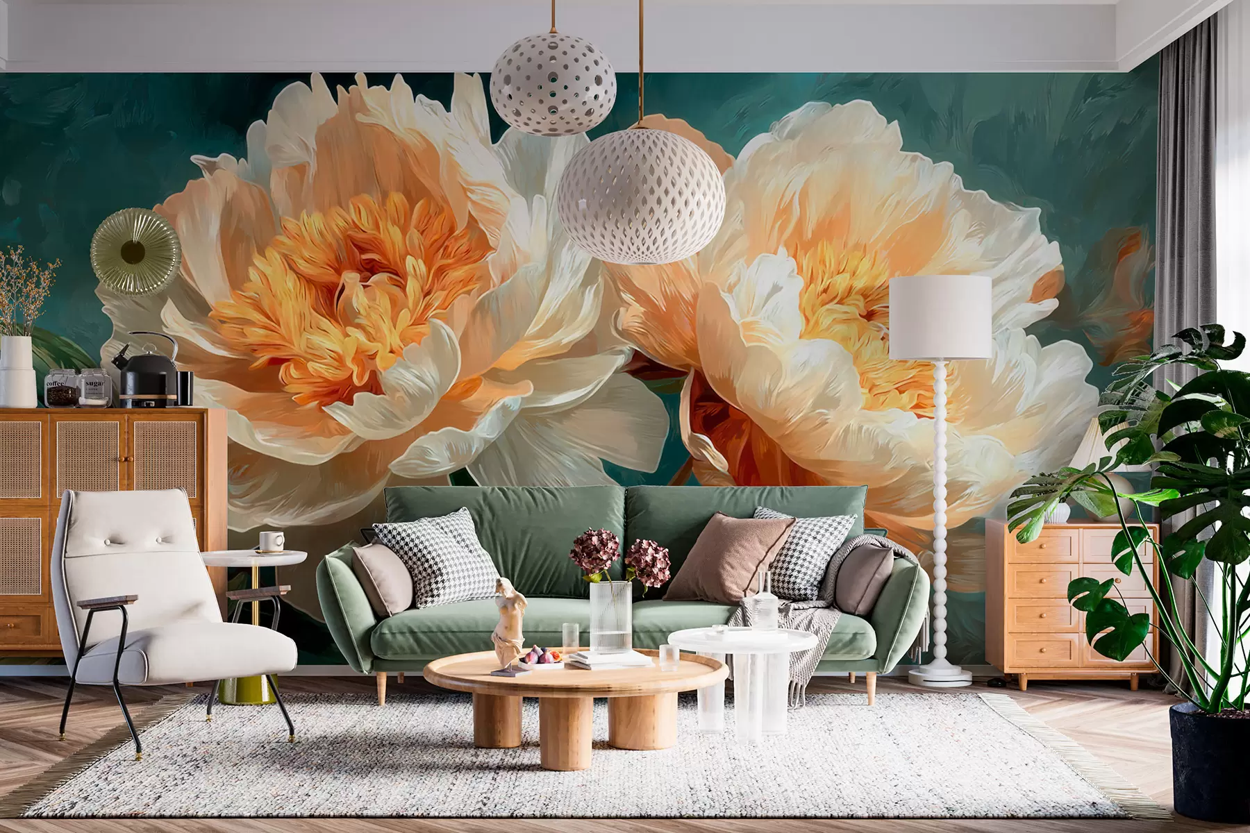 Papier peint Pivoines w05338