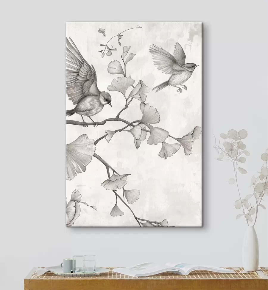 Tableau Des oiseaux sur des branches s48906