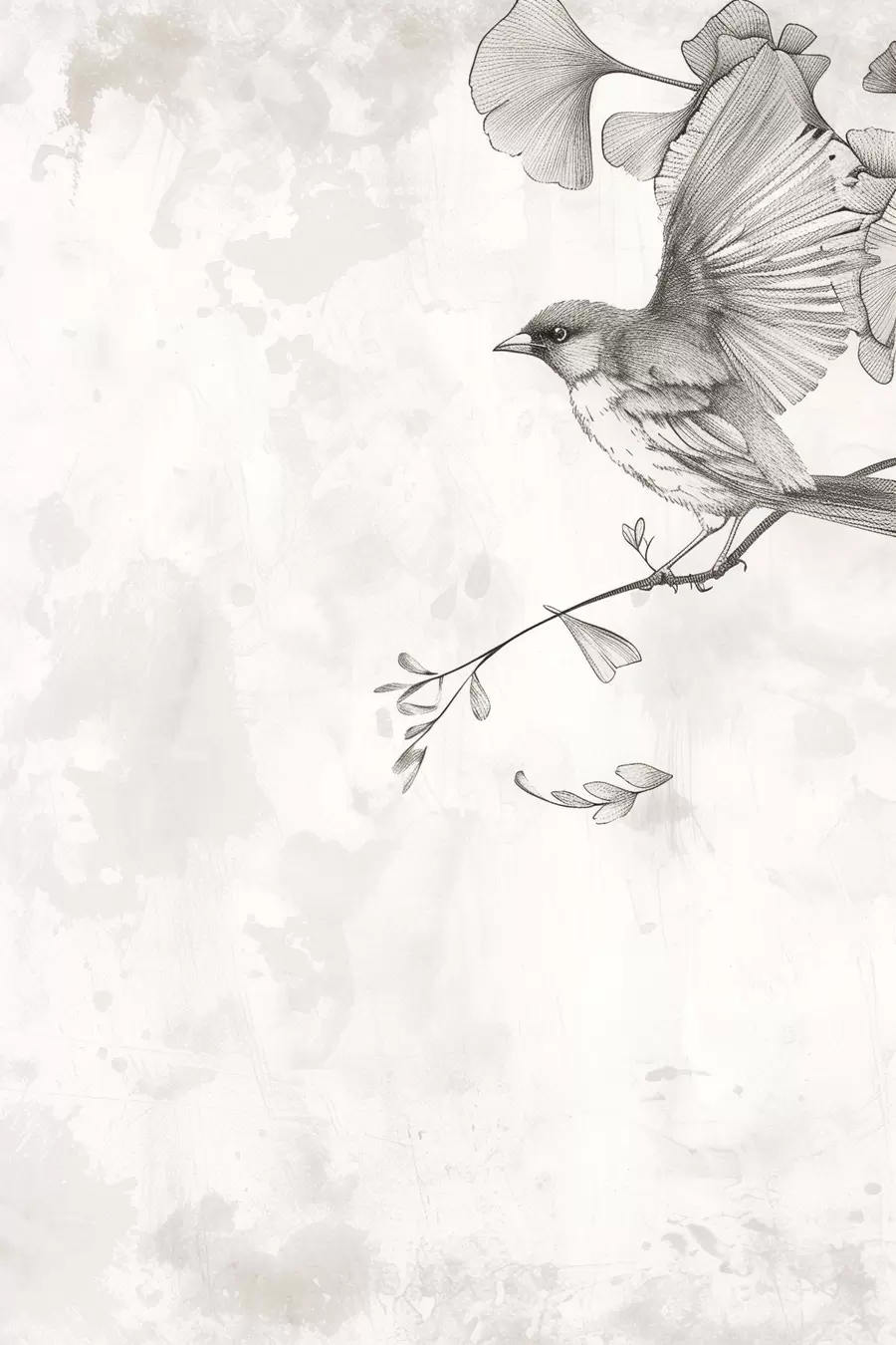 Tableau Oiseau sur des branches s48907