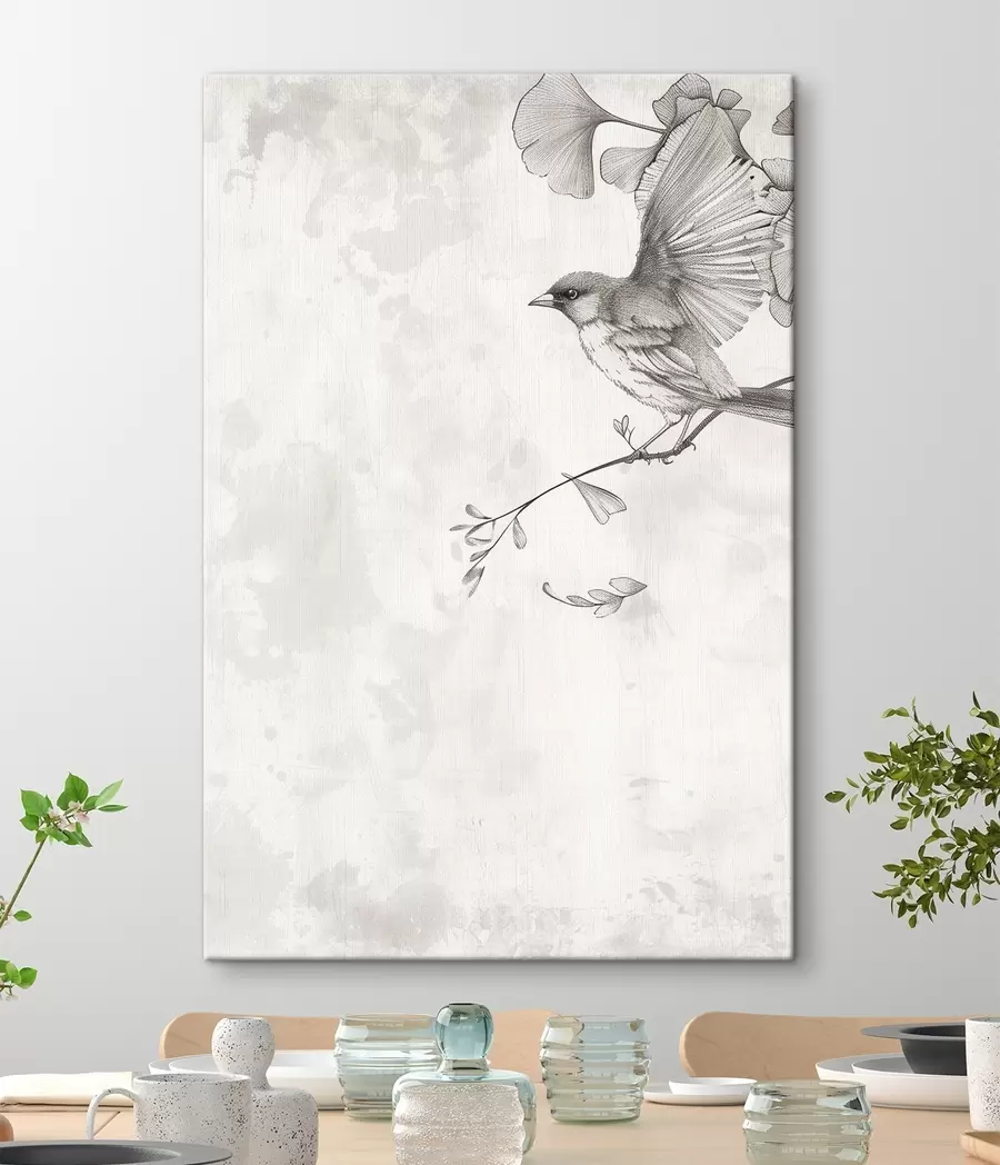 Tableau Oiseau sur des branches s48907