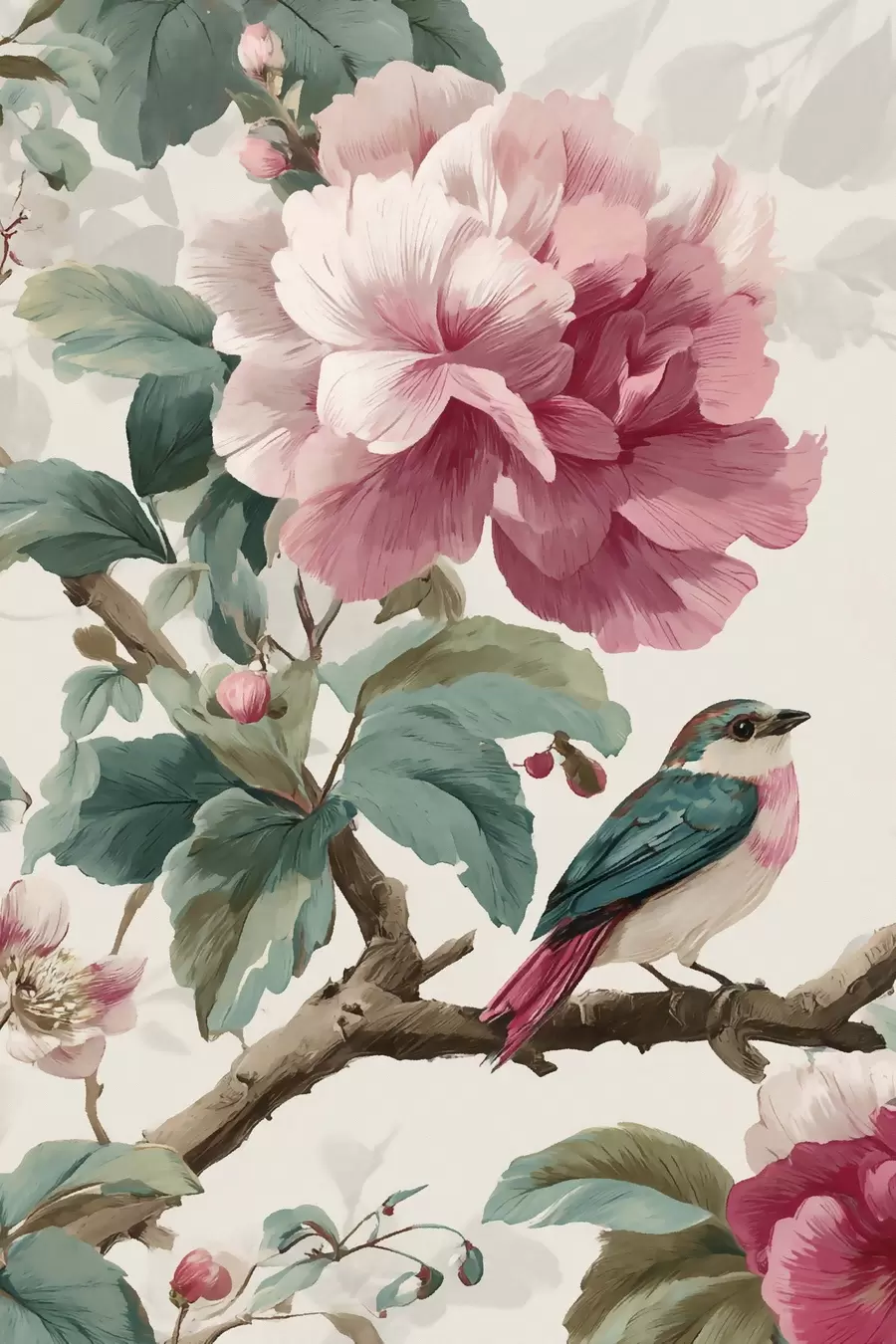 Tableau Une touche de rose s48914