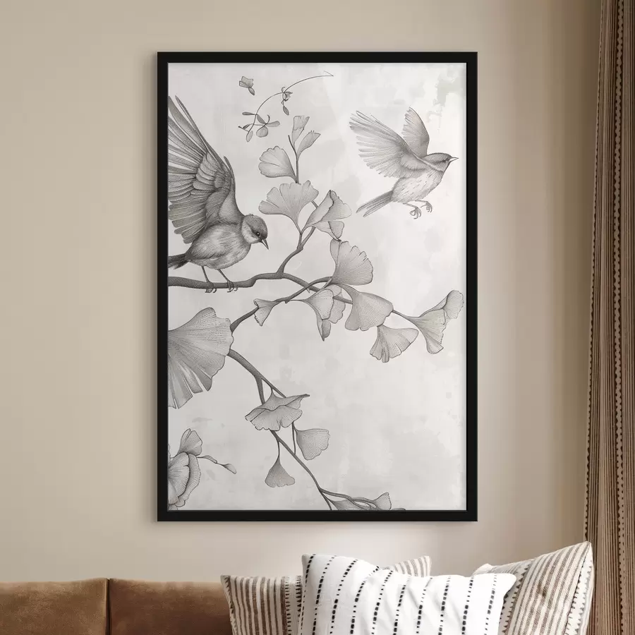 Papier peint Des oiseaux sur des branches f48906