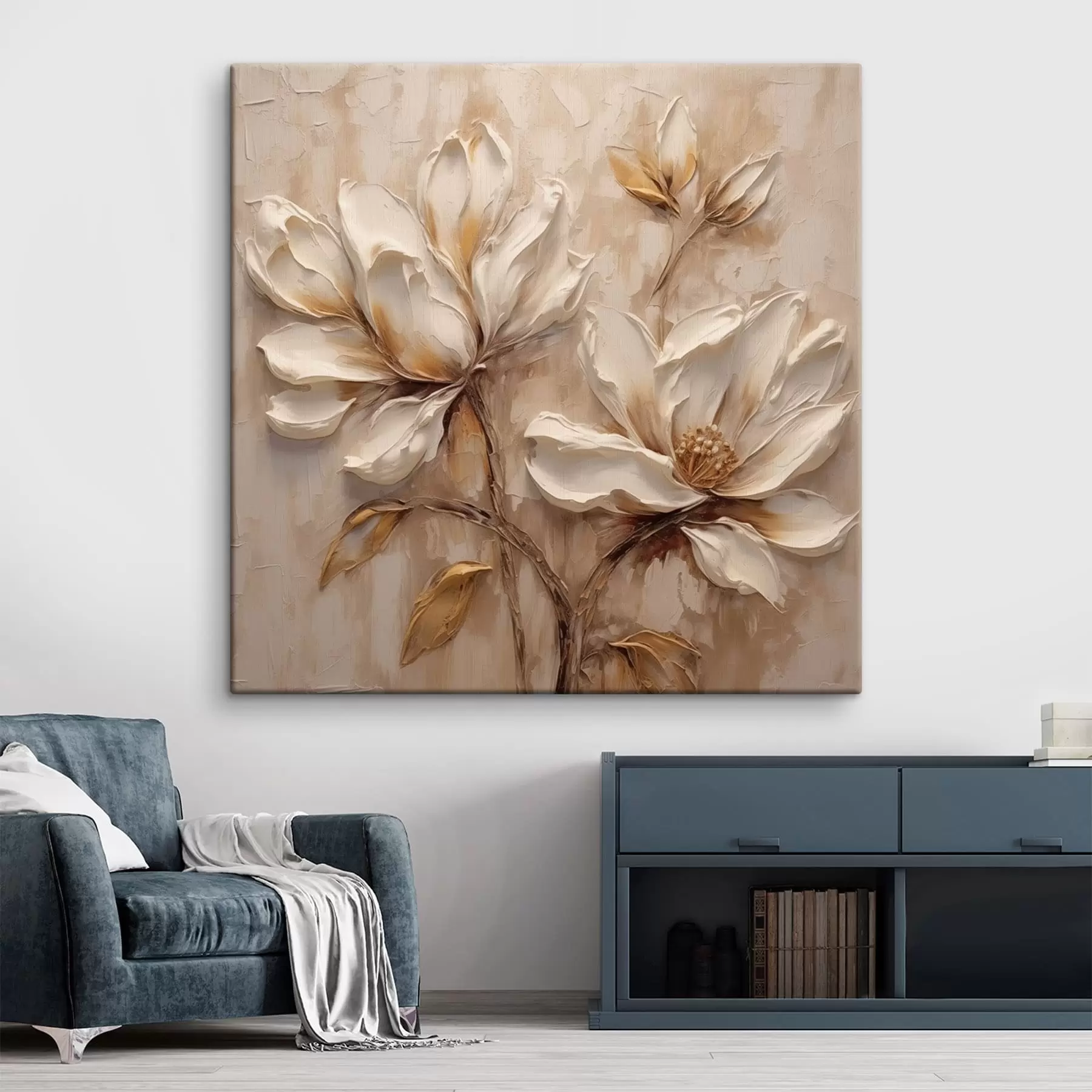 Tableau Fleurs vintage s48931