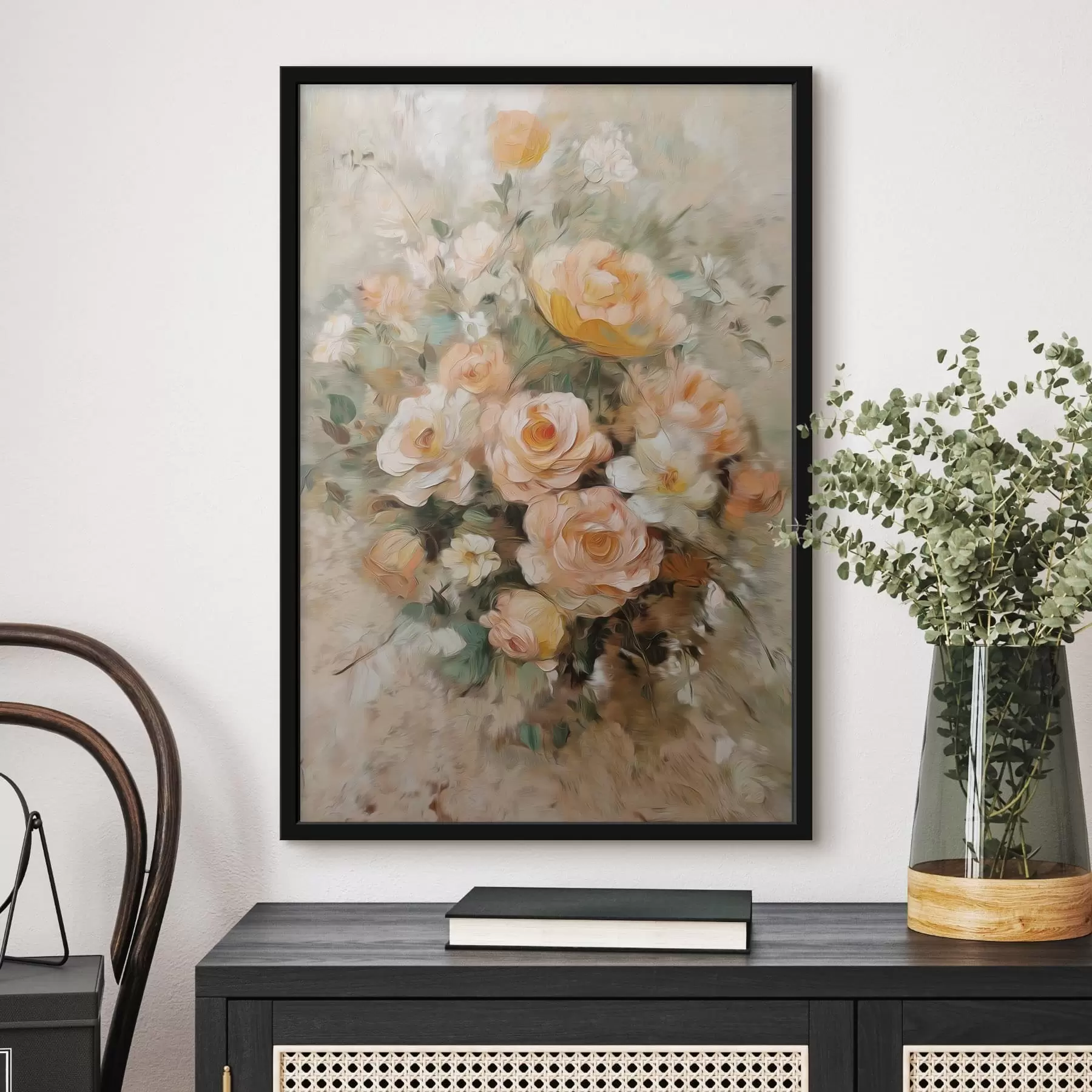 Papier peint Des fleurs dans un style peinture à l'huile f48944