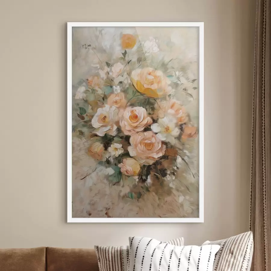 Papier peint Des fleurs dans un style peinture à l'huile f48944