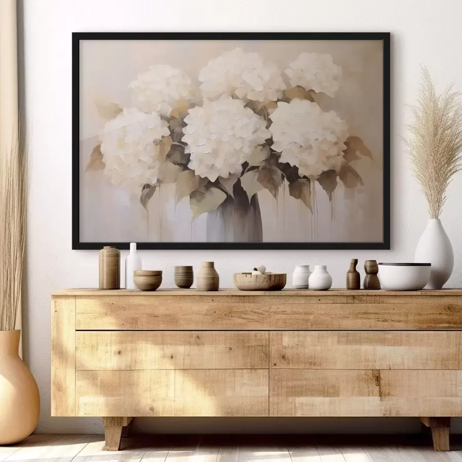 Papier peint Hortensia de style vintage f48945