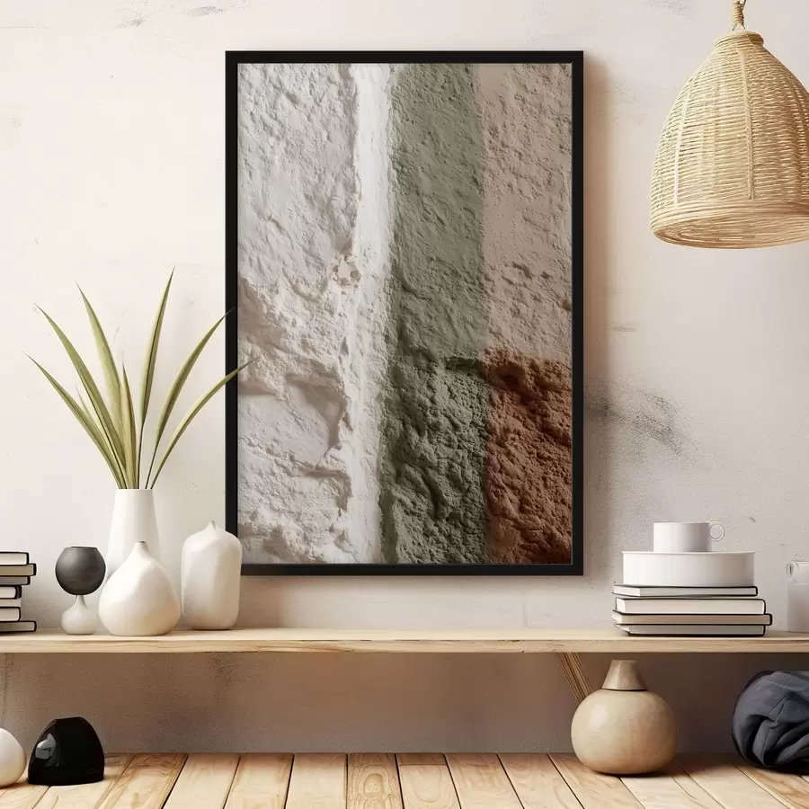 Papier peint Rayures verticales sur une surface texturée, style minimaliste f48800