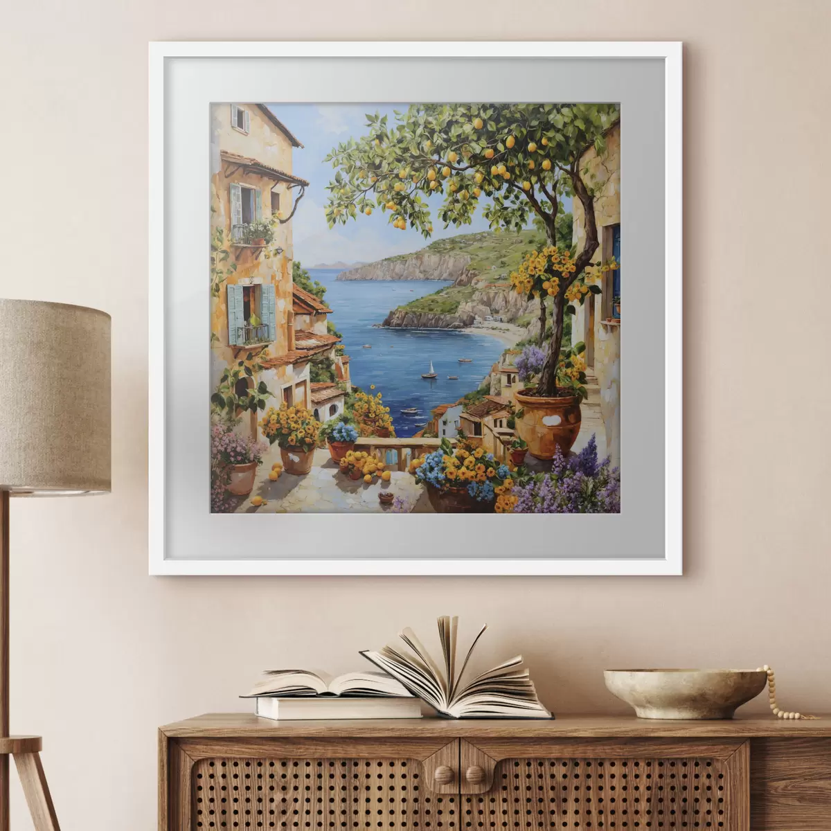 Poster Citronnier au bord de la mer f48818