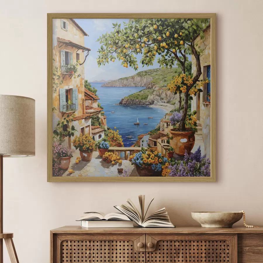 Papier peint Citronnier au bord de la mer f48818