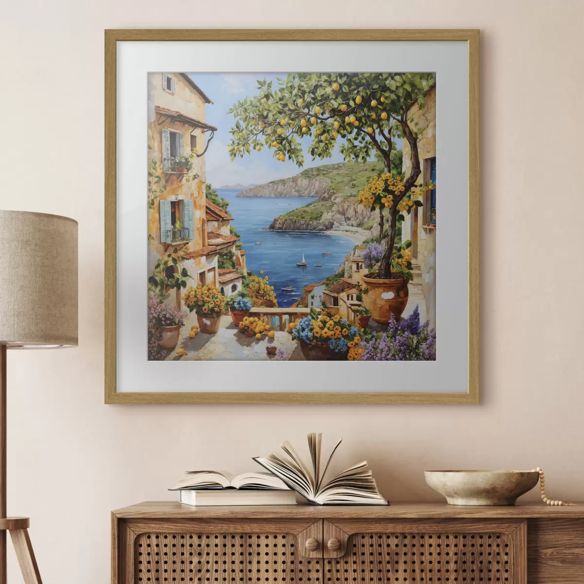 Poster Citronnier au bord de la mer f48818