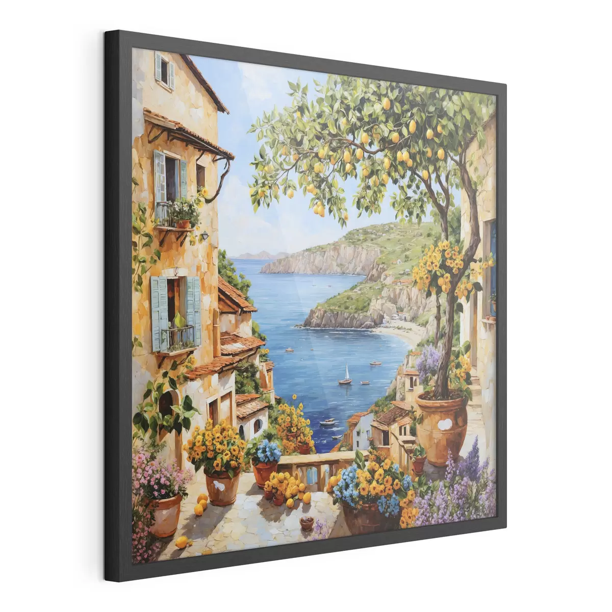 Poster Citronnier au bord de la mer f48818
