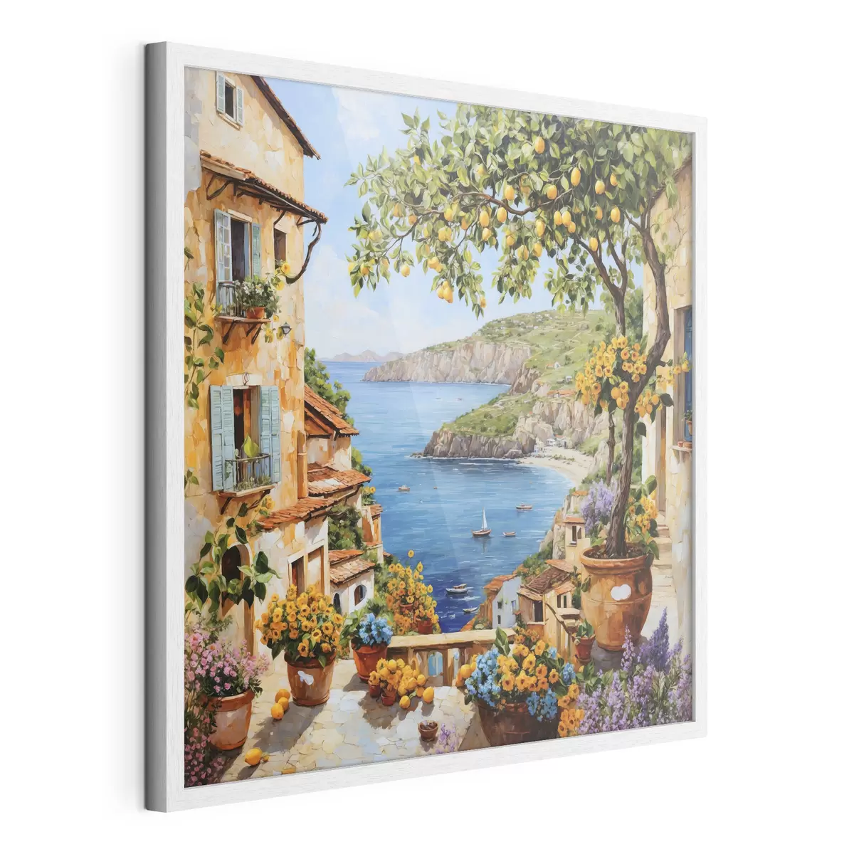 Poster Citronnier au bord de la mer f48818