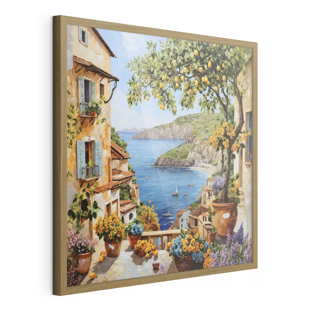 Poster Citronnier au bord de la mer f48818