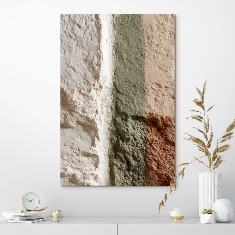 Tableau Rayures verticales sur une surface texturée, style minimaliste s48800