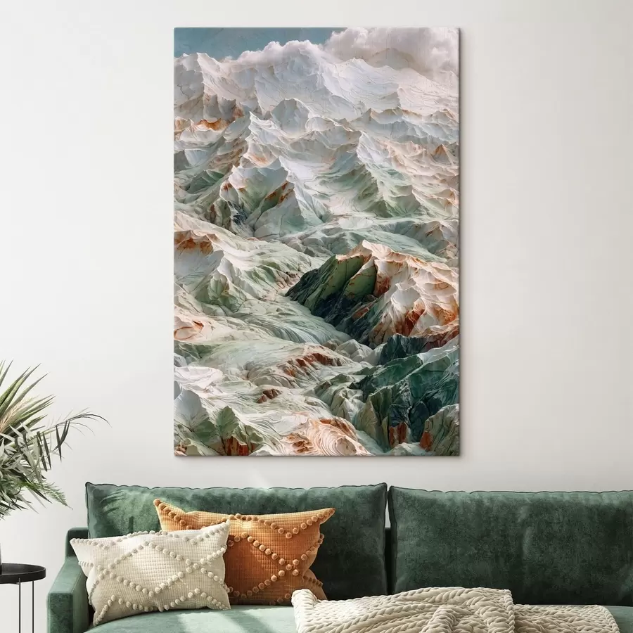 Tableau Relief montagneux abstrait dans des tons clairs s48828