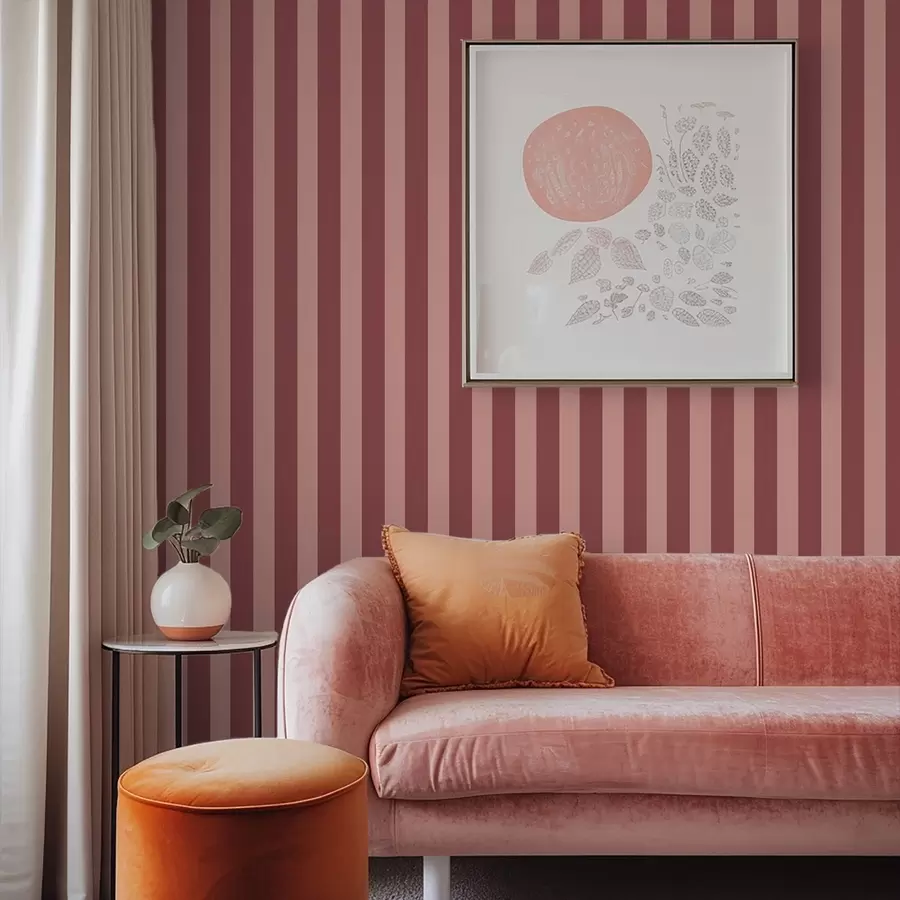 Papier peint Des rayures verticales roses et claires a01179v3