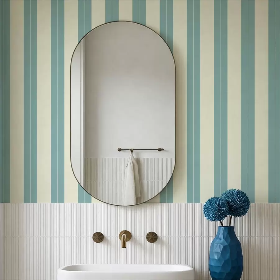 Papier peint Rayures verticales bleues dans un style minimaliste a01181v5