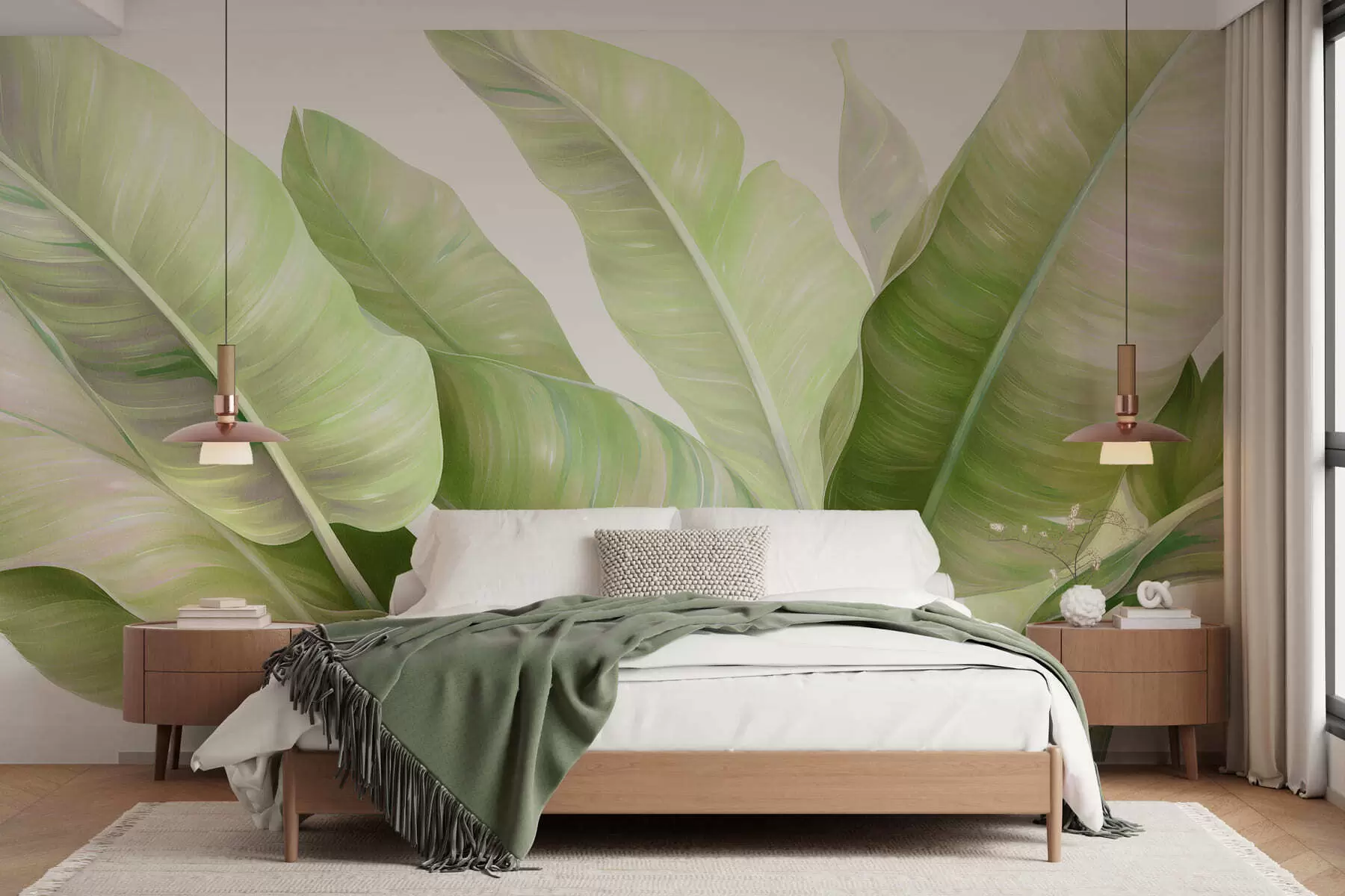 Papier peint Grandes feuilles de bananier w05499