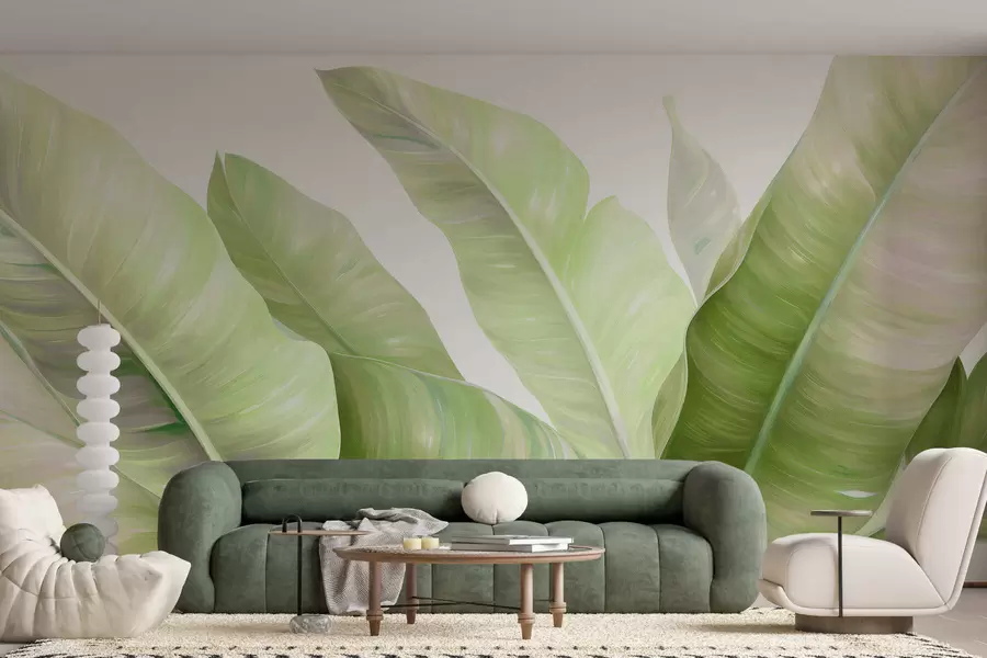 Papier peint Grandes feuilles de bananier w05499