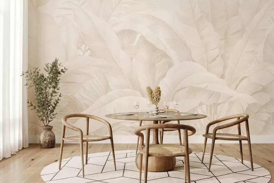 Papier peint Feuilles tropicales vintage w05518