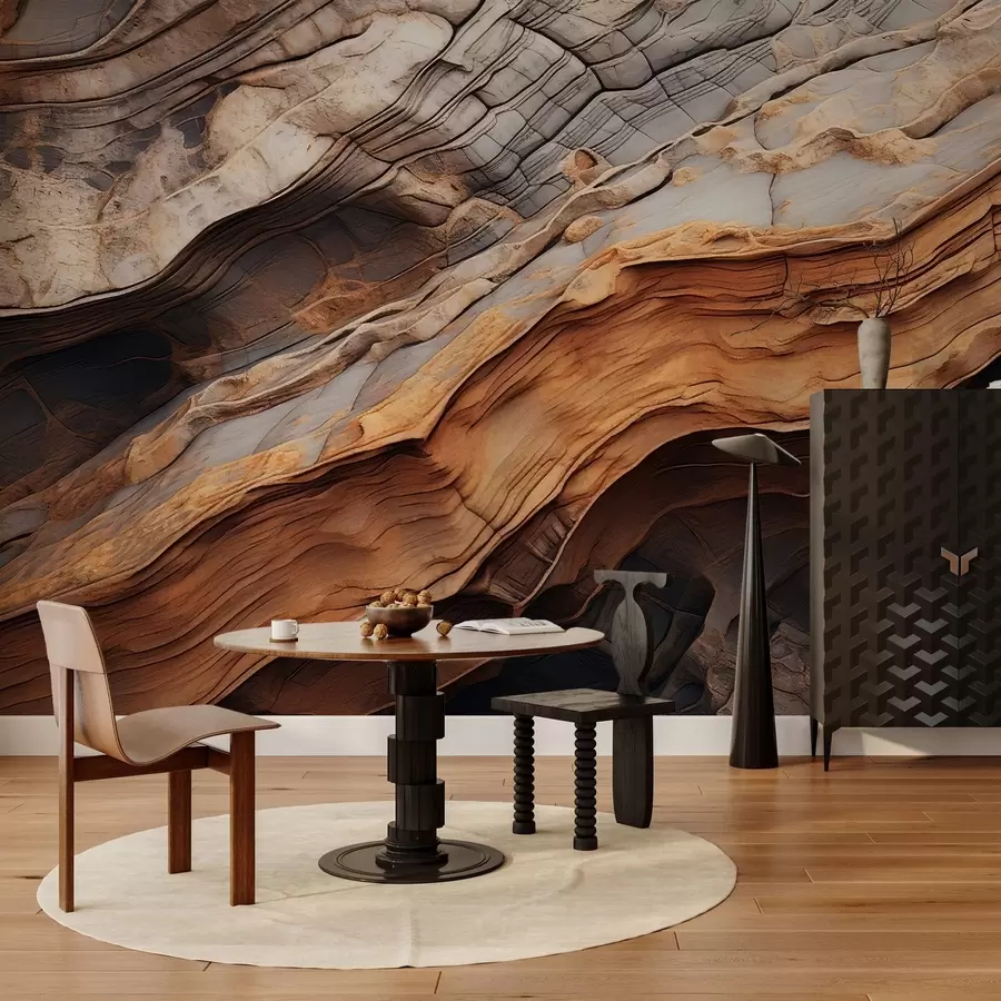 Papier peint Texture de bois sombre et riche w05520