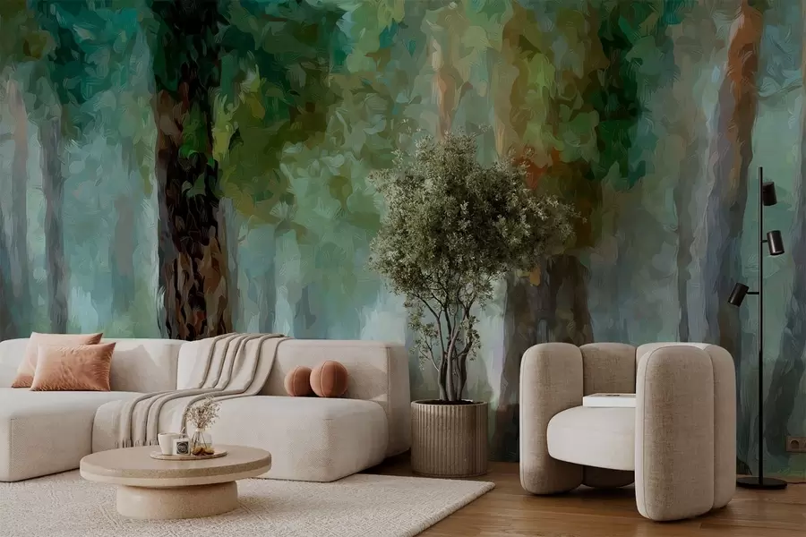 Papier peint Forêt de feuillus w05508