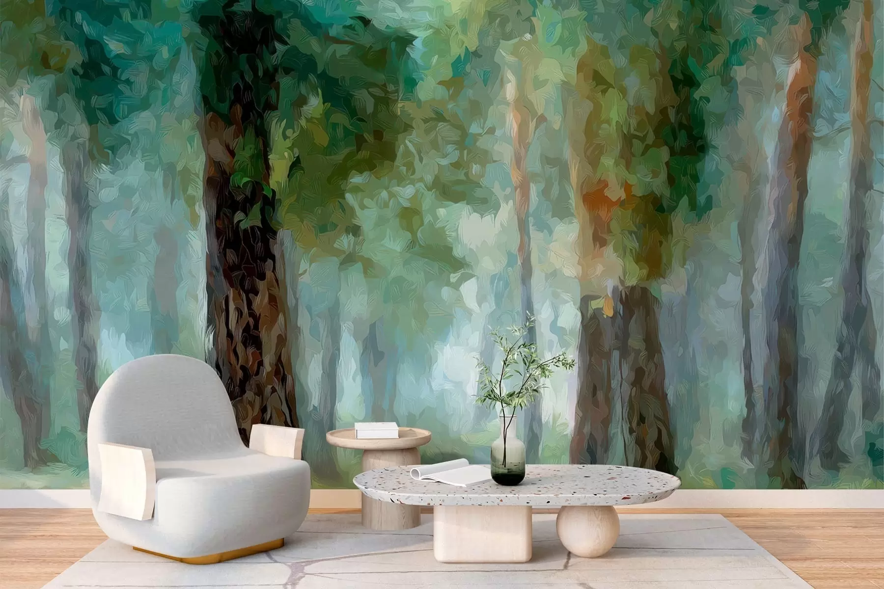 Papier peint Forêt de feuillus w05508