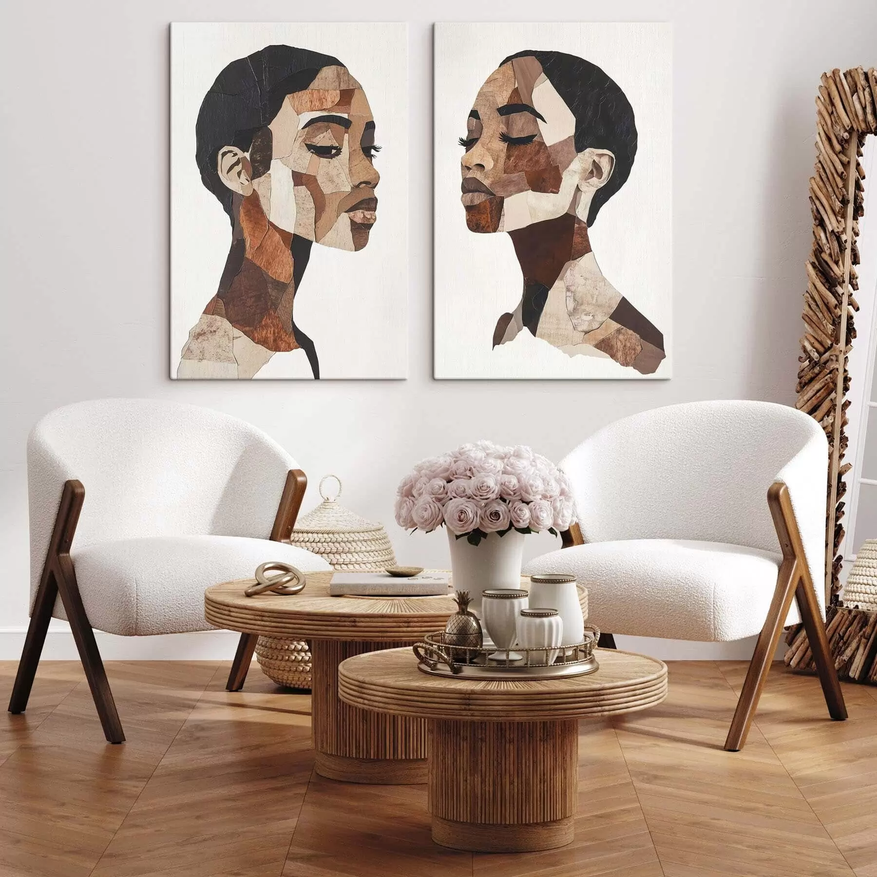 Tableau Portrait abstrait d'une femme m30390