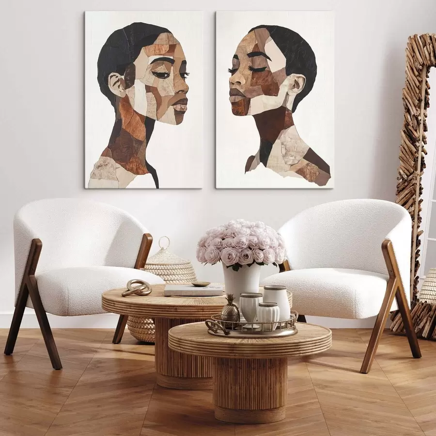 Tableau Portrait abstrait d'une femme m30390