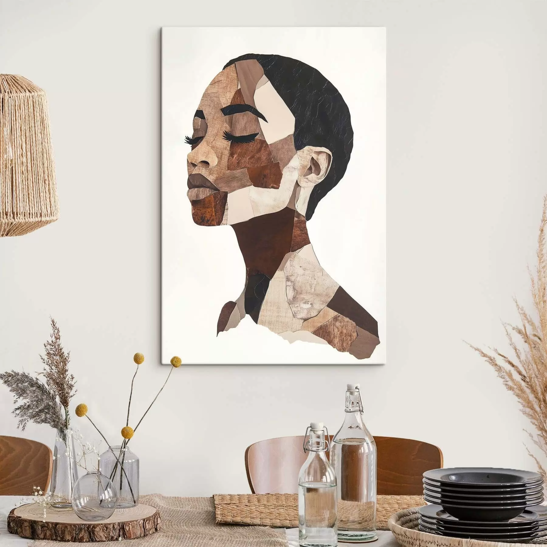 Tableau Portrait abstrait d'une femme s48923