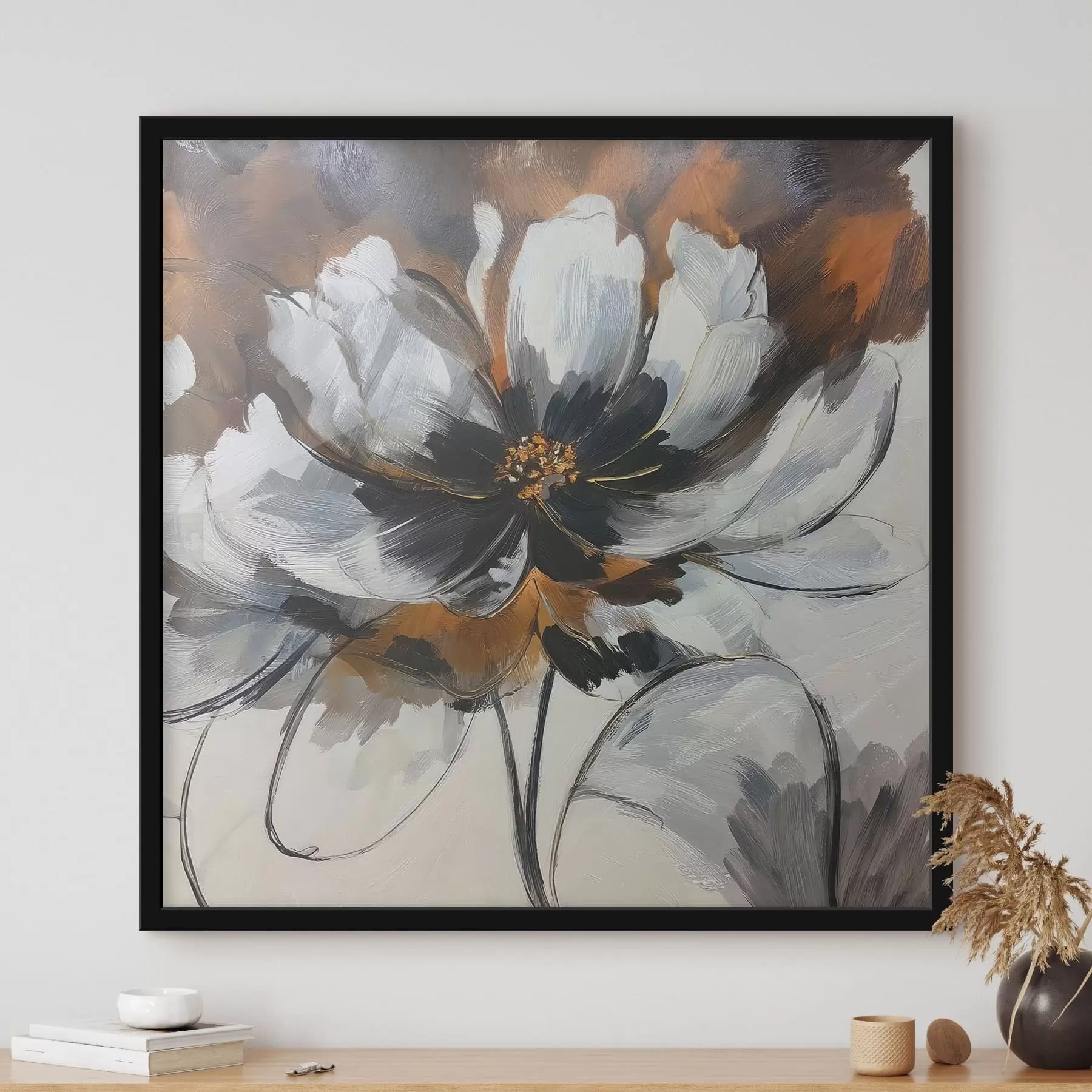 Papier peint Abstraction avec une fleur f48696
