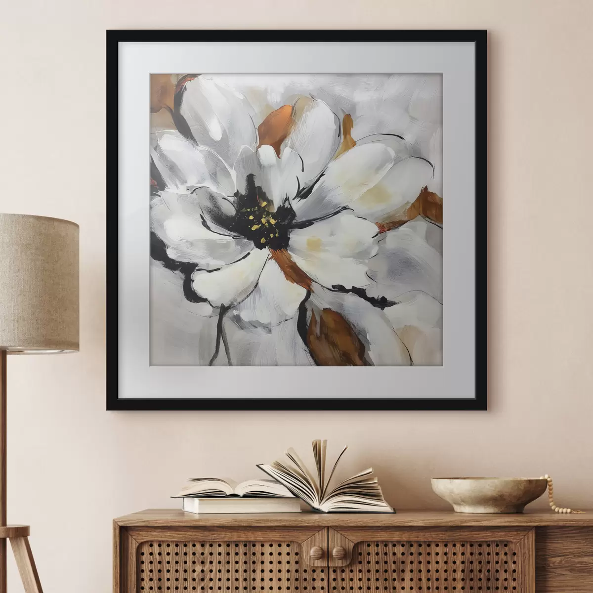 Poster Abstraction avec une fleur f48697