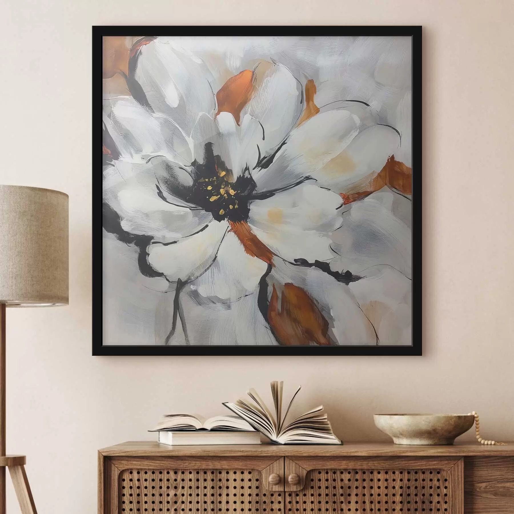 Papier peint Abstraction avec une fleur f48697