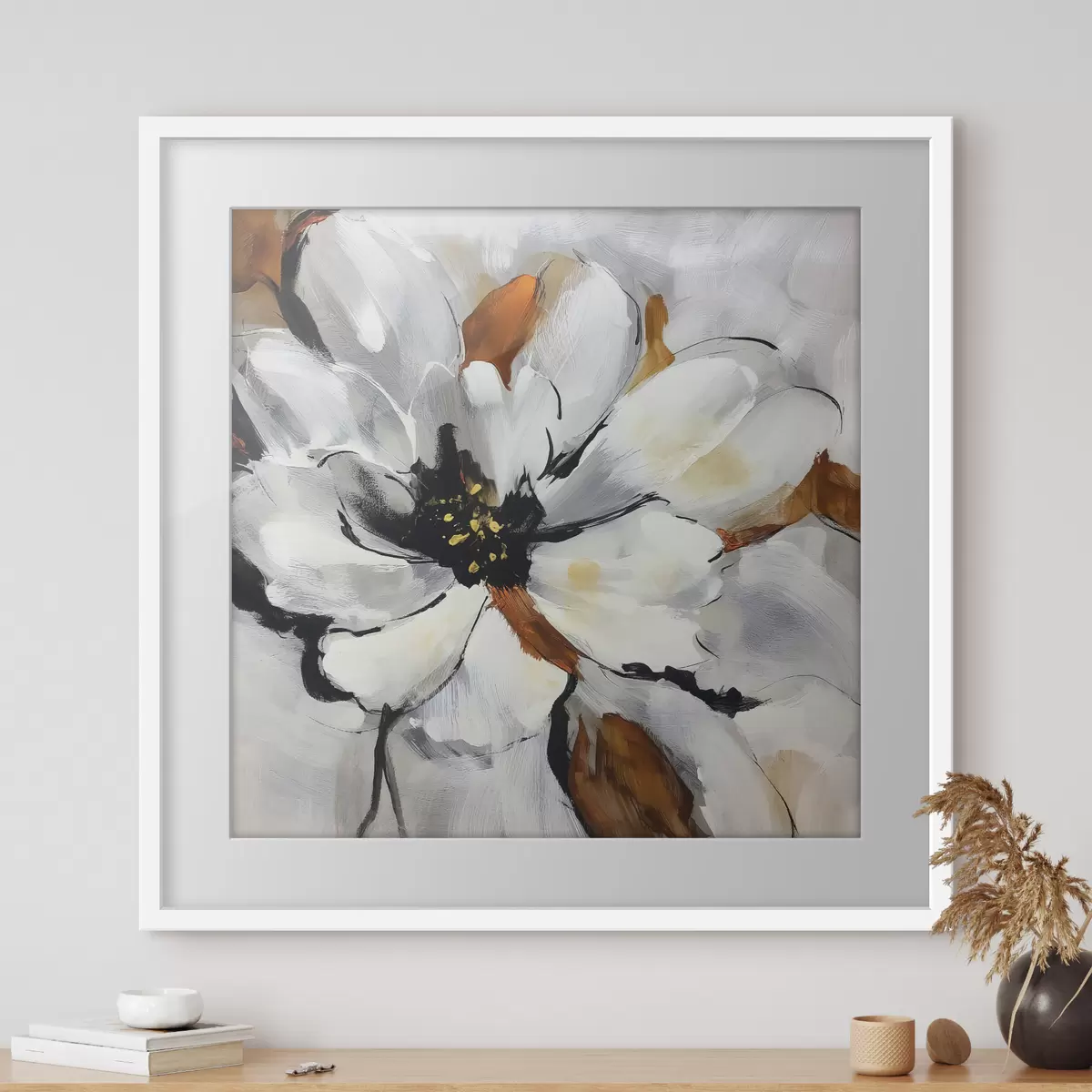 Poster Abstraction avec une fleur f48697