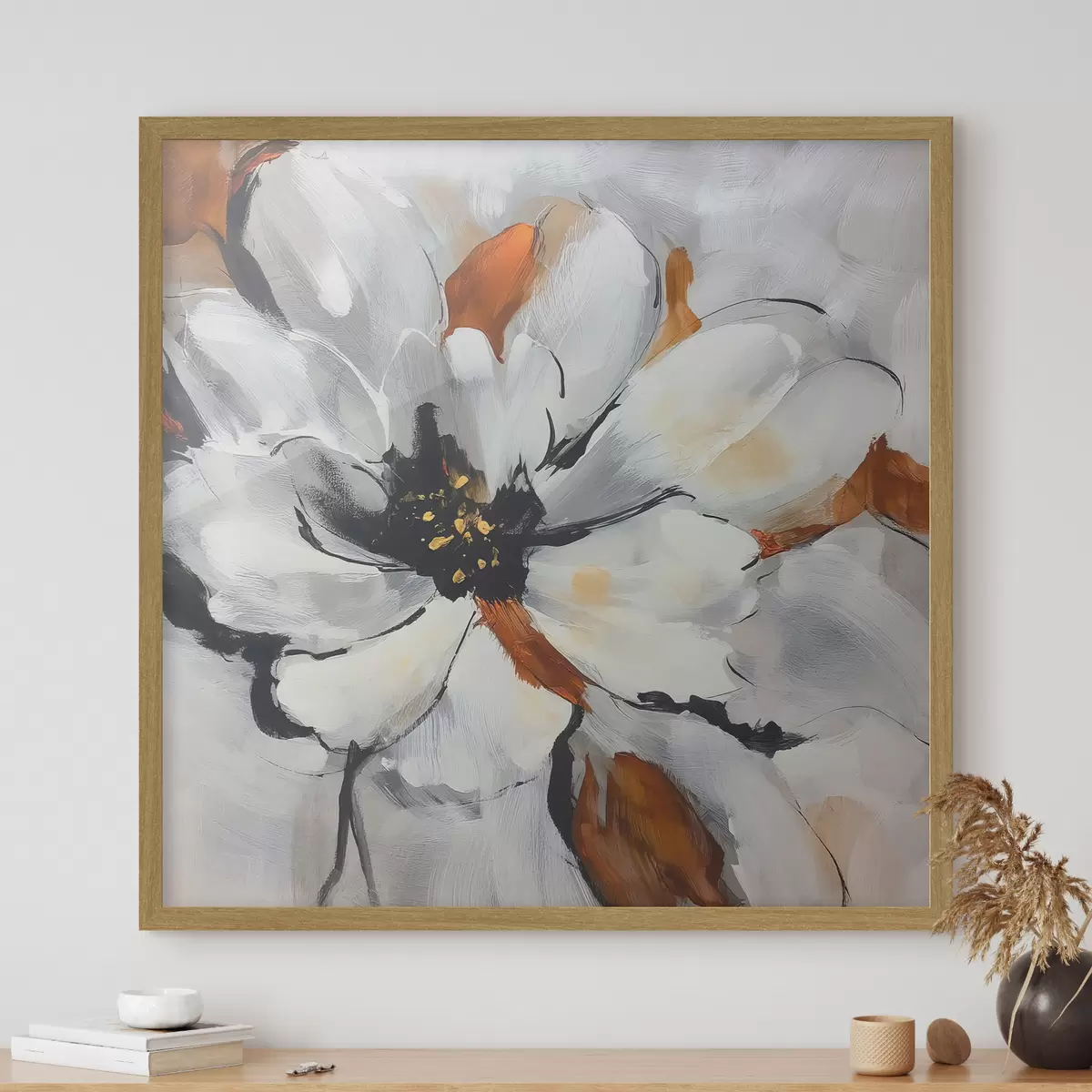 Poster Abstraction avec une fleur f48697