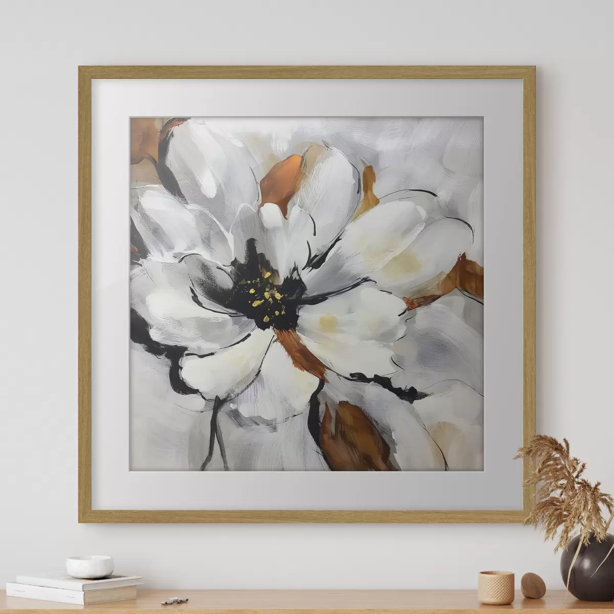 Poster Abstraction avec une fleur f48697