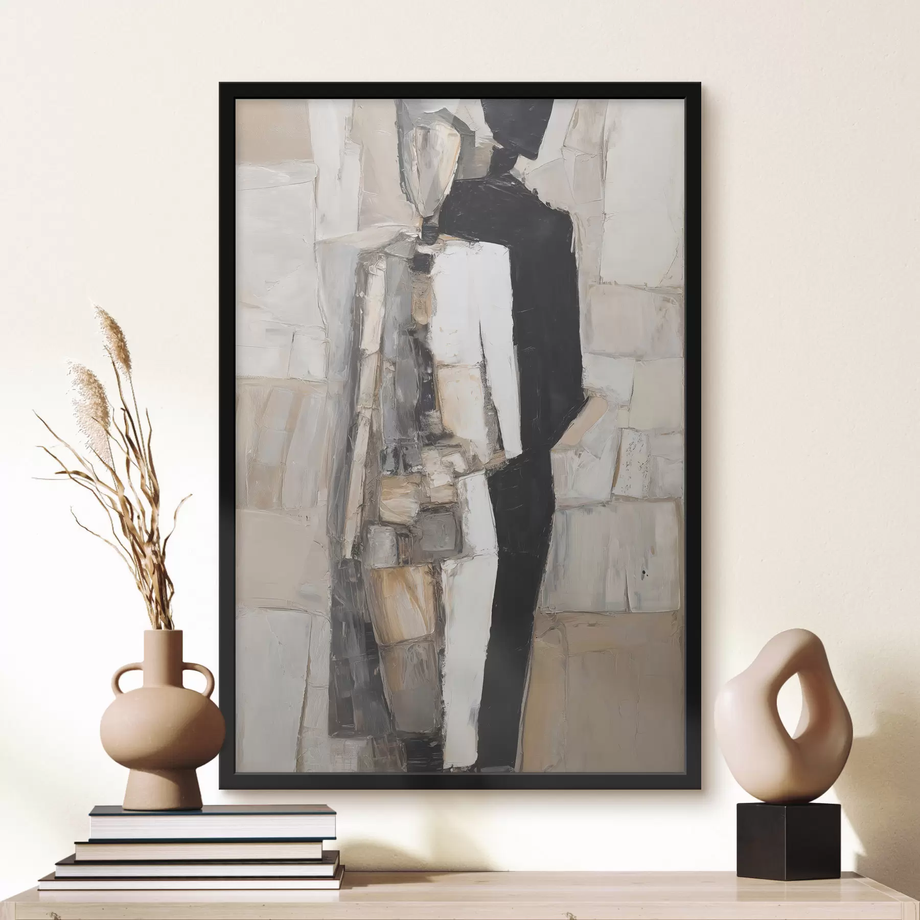 Papier peint Silhouettes abstraites d'un couple f48924
