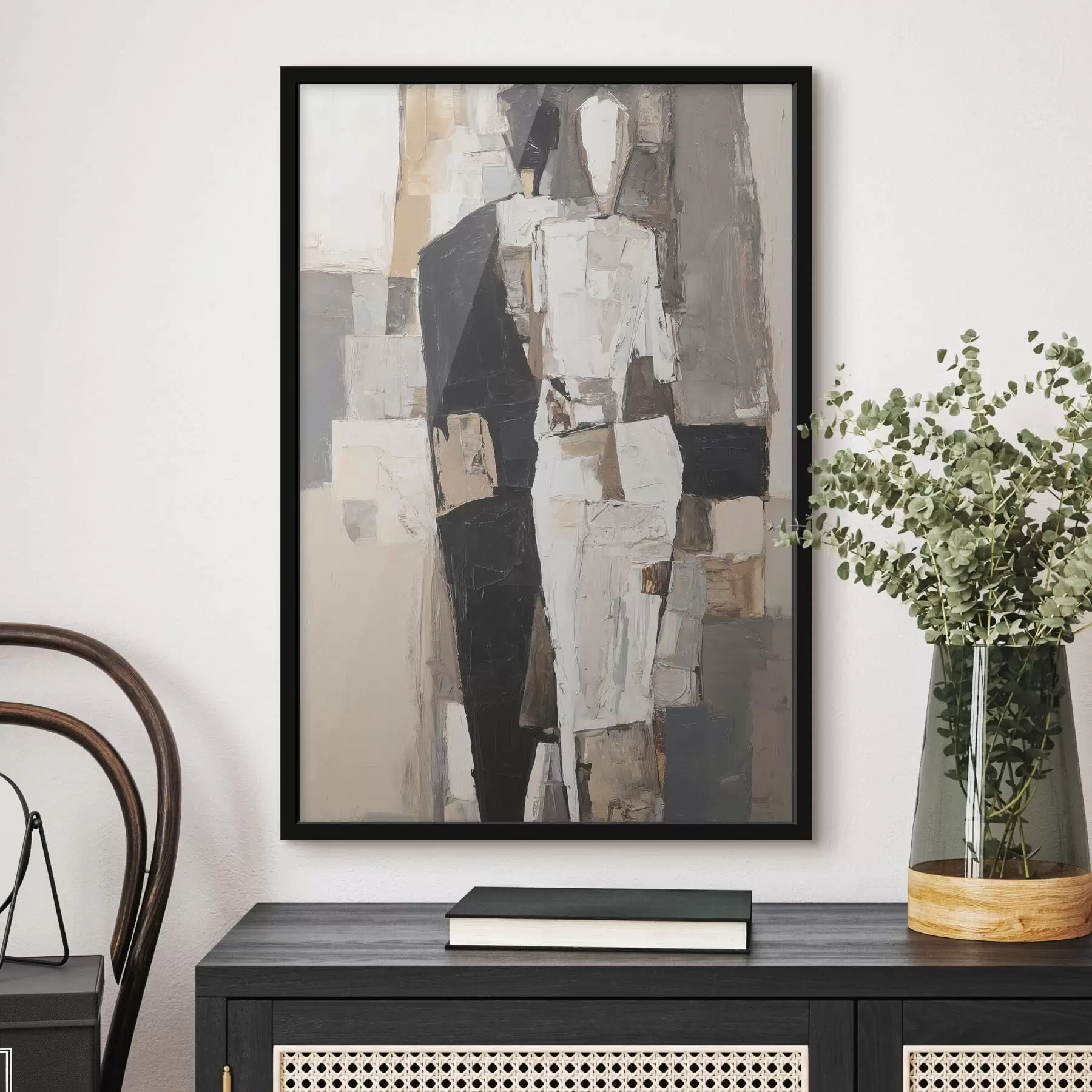 Papier peint Silhouettes abstraites d'un couple f48925