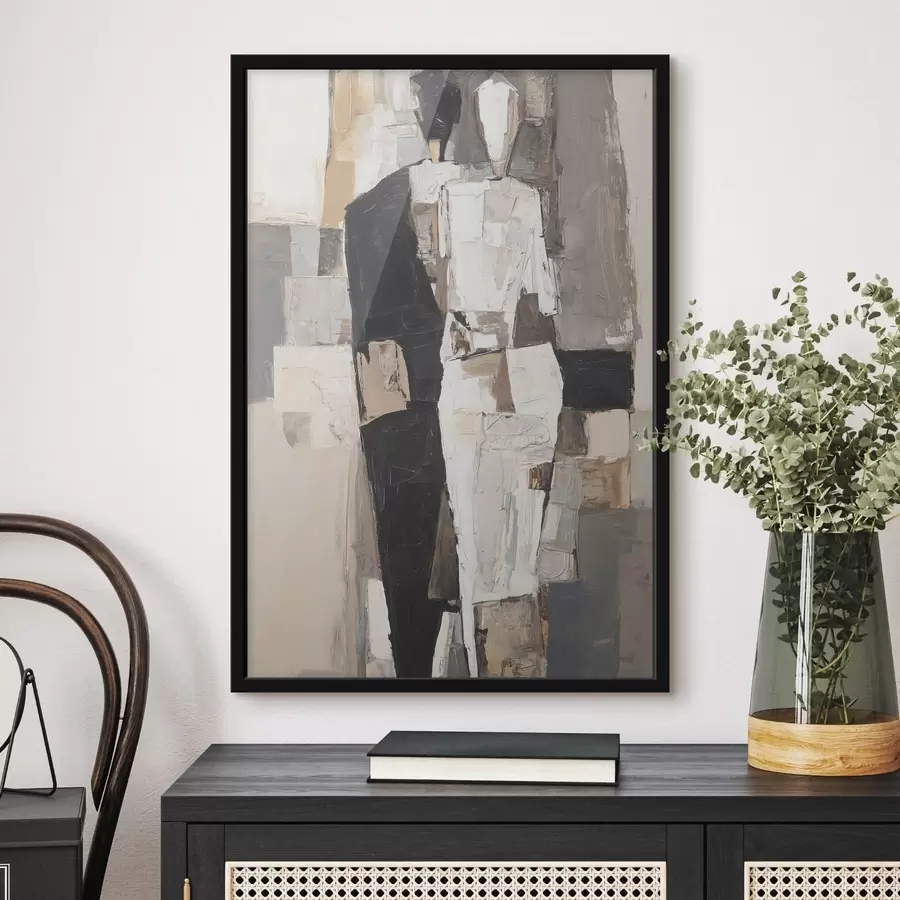 Papier peint Silhouettes abstraites d'un couple f48925