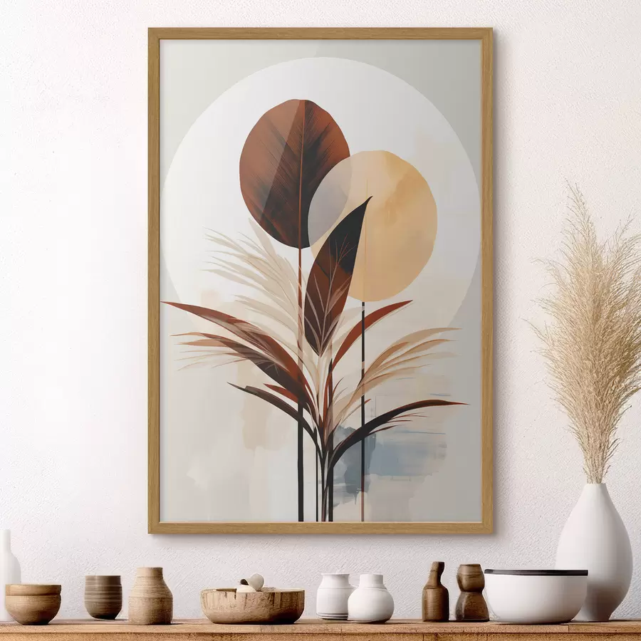 Papier peint Une composition avec une plante f48926