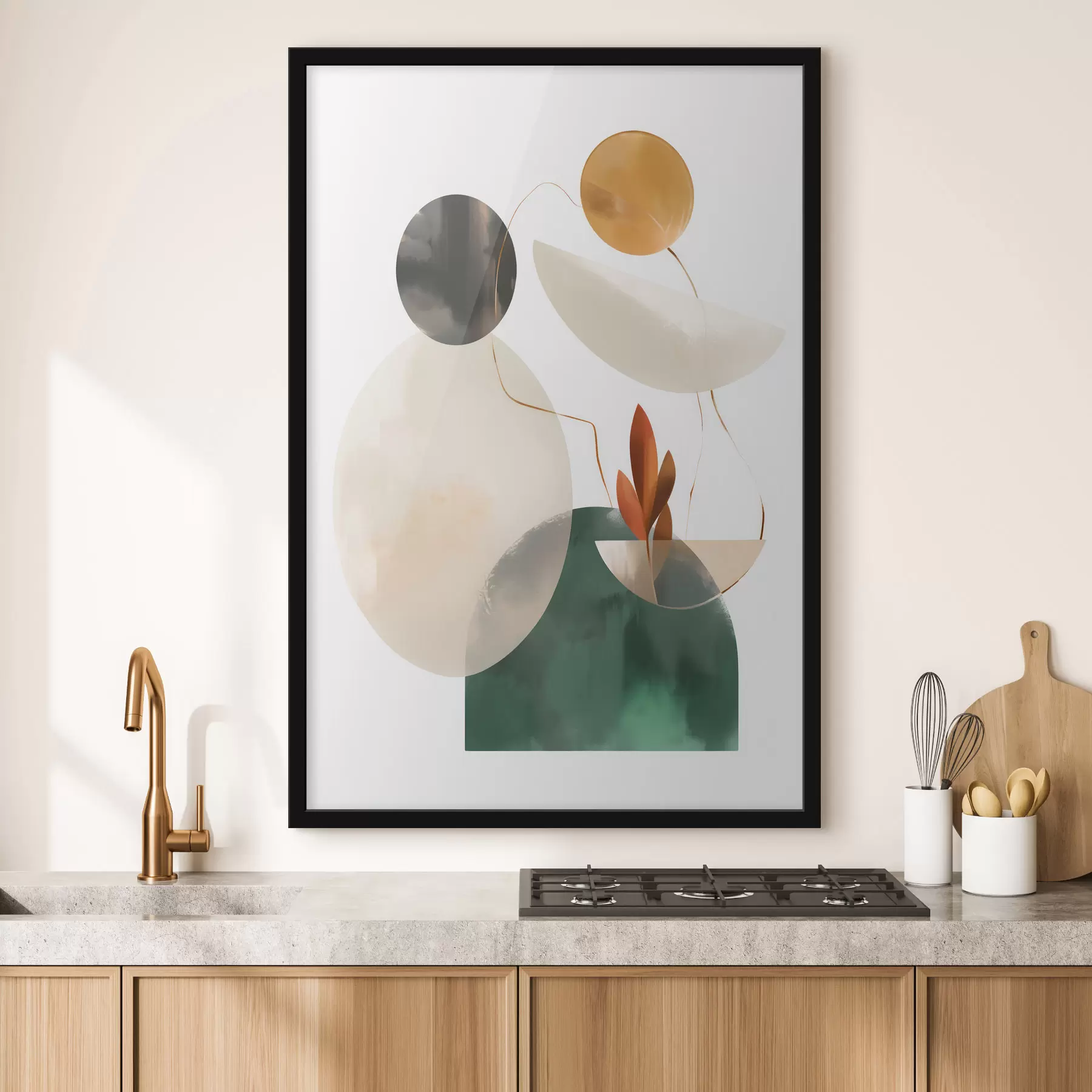 Papier peint Une abstraction composée de formes géométriques f48963